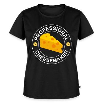 Käse machen Lustiges Sprichwort Ironisches - Frauen Premium Bio T-Shirt - Schwarz - Vorne - Selfina (174cm)