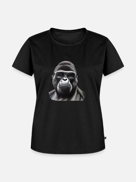 Cooler Gorilla - Frauen Premium Bio T-Shirt - Schwarz