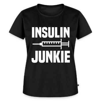 Diabetes Diabetiker Zuckerkrankheit - Frauen Premium Bio T-Shirt - Schwarz - Vorne - Selfina (174cm)