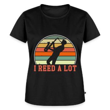 Saxophone Saxophone Jazz Musiciens - T-shirt Premium bio Femme - noir - Devant - Selfina (174cm)