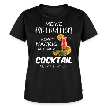 Lustiges Cocktail Spruch Ironisch Sarkastisch - Frauen Premium Bio T-Shirt - Schwarz - Vorne - Selfina (174cm)