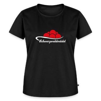 Schwarzwald Bollenhut für Schwarzwaldmädel - Frauen Premium Bio T-Shirt - Schwarz - Vorne - Selfina (174cm)