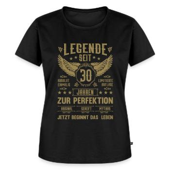 Legende seit 30 Jahren 30. Geburtstag - Frauen Premium Bio T-Shirt - Schwarz - Vorne - Selfina (174cm)