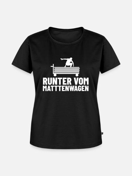 Runter vom Mattenwagen - Frauen Premium Bio T-Shirt - Schwarz