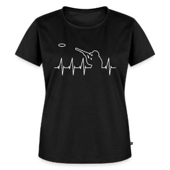 Tontaubenschiessen Wurfscheibenschiessen EKG - Frauen Premium Bio T-Shirt - Schwarz - Vorne - Selfina (174cm)
