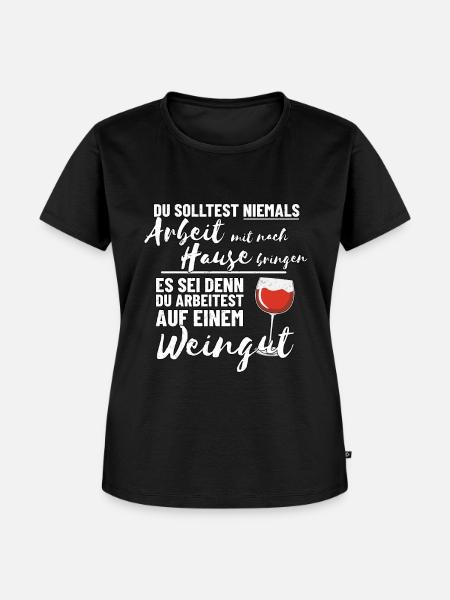 Wein Spruch - Frauen Premium Bio T-Shirt - Schwarz