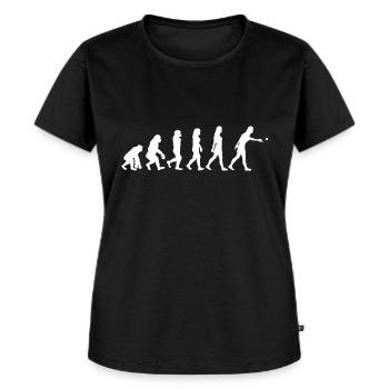 Boccia Femme Evolution Femmes Boule Pétanque - T-shirt Premium bio Femme - noir - Devant - Selfina (174cm)