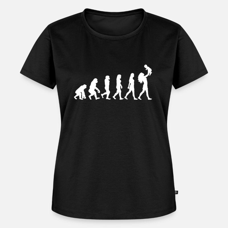 Maman avec bébé Evolution Mère enceinte - T-shirt Premium bio Femme - noir
