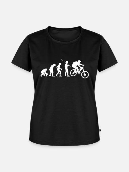 Downhill Fahrrad MTB Evolution - Frauen Premium Bio T-Shirt - Schwarz