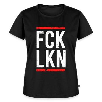 Fck Lkn Anti-Politik Politik Für Demonstranten - Frauen Premium Bio T-Shirt - Schwarz - Vorne - Selfina (174cm)