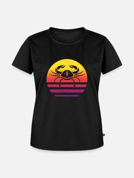 Sternzeichen Krebs - Frauen Premium Bio T-Shirt - Schwarz