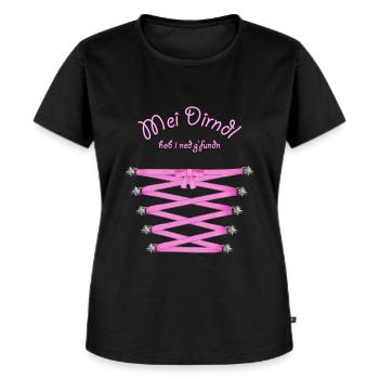 Dirndl Ersatz Nicht Gefunden Wiesn - Frauen Premium Bio T-Shirt - Schwarz - Vorne - Selfina (174cm)