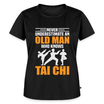 Art du Tai Chi pour les grands-pères, art martial Tai Chi - T-shirt Premium bio Femme - noir - Devant - Selfina (174cm)
