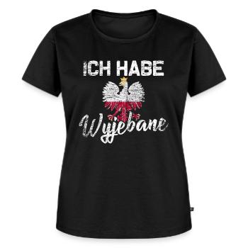 Polen Wyjebane Spruch - Frauen Premium Bio T-Shirt - Schwarz - Vorne - Selfina (174cm)