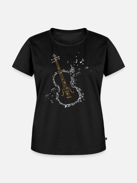 Violine Geige - Frauen Premium Bio T-Shirt - Schwarz