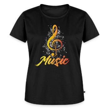 Musik - Frauen Premium Bio T-Shirt - Schwarz - Vorne - Selfina (174cm)