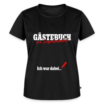 Gästebuch Junggesellinnenabschied - Frauen Premium Bio T-Shirt - Schwarz - Vorne - Selfina (174cm)