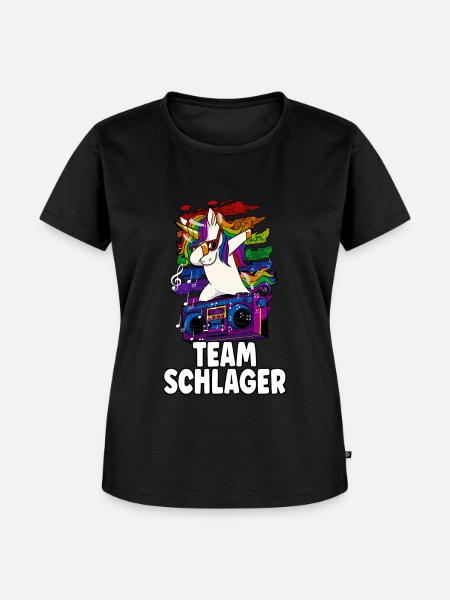 Schlagerparty Team Schlager - Frauen Premium Bio T-Shirt - Schwarz