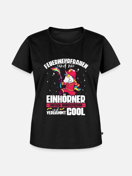 Feuerwehrfrauen Feuerwehrfrau - Frauen Premium Bio T-Shirt - Schwarz