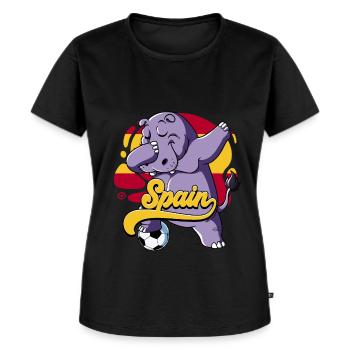 Spanien Fußball - Frauen Premium Bio T-Shirt - Schwarz - Vorne - Selfina (174cm)
