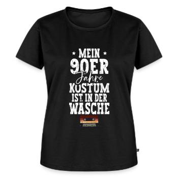 Mein 90er Kostüm Ist In Der Wäsche 90er Jahre - Frauen Premium Bio T-Shirt - Schwarz - Vorne - Selfina (174cm)