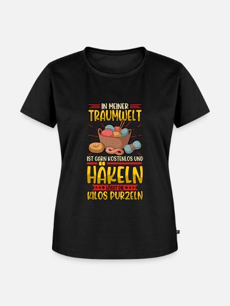 Häkeln - Frauen Premium Bio T-Shirt - Schwarz