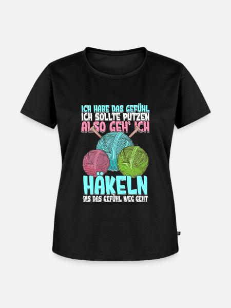 Häkeln - Frauen Premium Bio T-Shirt - Schwarz