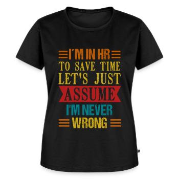 Beruf: Hr-manager Im Personalwesen - Frauen Premium Bio T-Shirt - Schwarz - Vorne - Selfina (174cm)