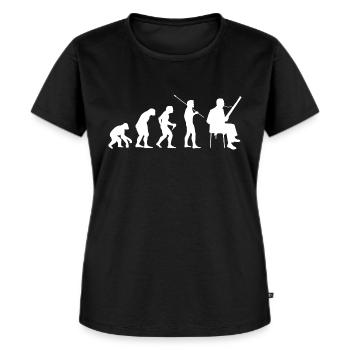 Fagott Evolution Fagottist - Frauen Premium Bio T-Shirt - Schwarz - Vorne - Selfina (174cm)
