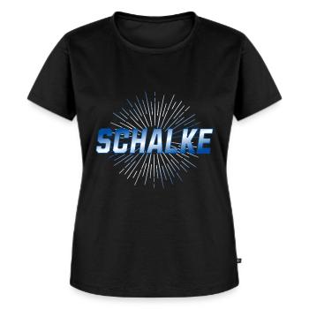 Schalke - Frauen Premium Bio T-Shirt - Schwarz - Vorne - Selfina (174cm)