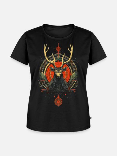 Retro - Frauen Premium Bio T-Shirt - Schwarz