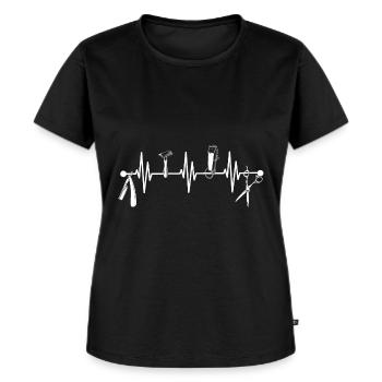 Friseur Haarschneider - Frauen Premium Bio T-Shirt - Schwarz - Vorne - Selfina (174cm)