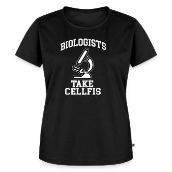 Wissenschaft - Frauen Premium Bio T-Shirt - Schwarz - Vorne - Selfina (174cm)