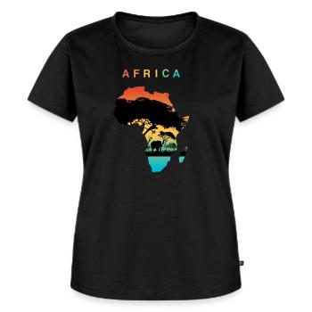 Africa - Women's Premium Organic T-shirt - black - Front - Selfina (174cm)