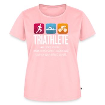 Triathlet - Frauen Premium Bio T-Shirt - Rosa - Vorne - AI Model Female 172 dark (172cm)