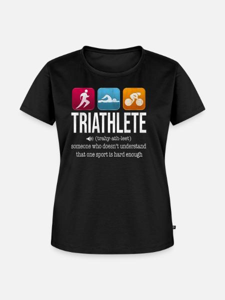Triathlet - Frauen Premium Bio T-Shirt - Schwarz