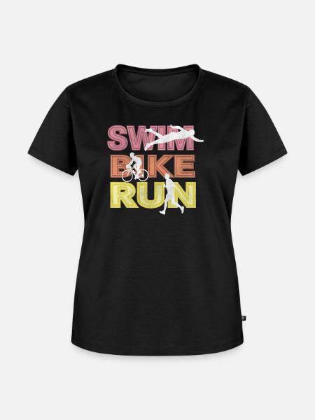 Triathlon - Frauen Premium Bio T-Shirt - Schwarz