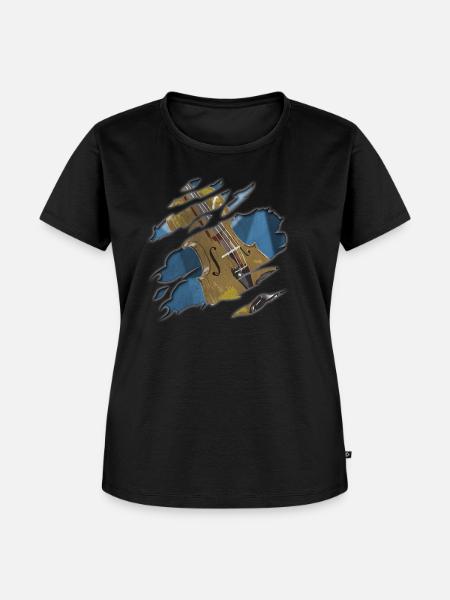 Cello Streichinstrument - Frauen Premium Bio T-Shirt - Schwarz