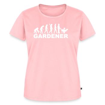 Gärtner Evolution Gartenarbeit Gärtnerei - Frauen Premium Bio T-Shirt - Rosa - Vorne - AI Model Female 172 dark (172cm)