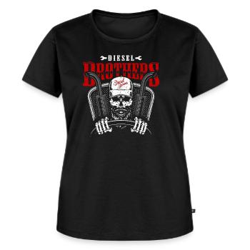 Camion camion camion camion camion - T-shirt Premium bio Femme - noir - Devant - Selfina (174cm)