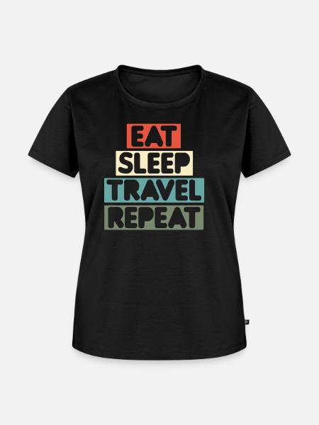 Urlauber Reisender - Frauen Premium Bio T-Shirt - Schwarz