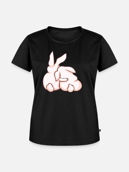 Hase Kaninchen Niedlichen Tiere - Frauen Premium Bio T-Shirt - Schwarz
