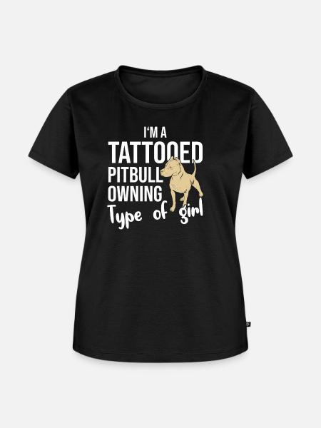 Pitbull Hundeliebe - Frauen Premium Bio T-Shirt - Schwarz
