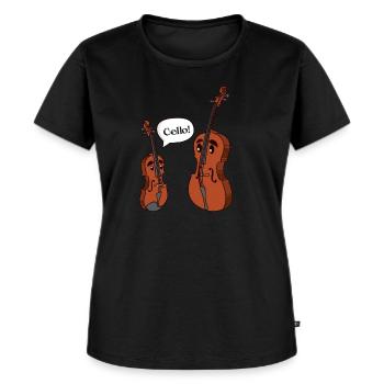 violoncelle - T-shirt Premium bio Femme - noir - Devant - Selfina (174cm)
