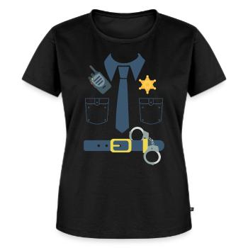 Polizei Polizeibeamter - Frauen Premium Bio T-Shirt - Schwarz - Vorne - Selfina (174cm)