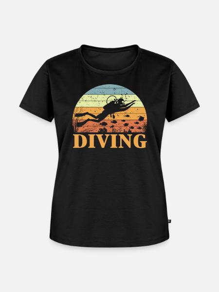 Tauchen - Frauen Premium Bio T-Shirt - Schwarz