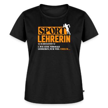 Sportlehrerin - Frauen Premium Bio T-Shirt - Schwarz - Vorne - Selfina (174cm)