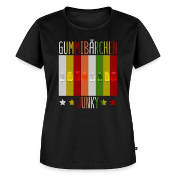 Gummibärchen Junky - Frauen Premium Bio T-Shirt - Schwarz - Vorne - Selfina (174cm)