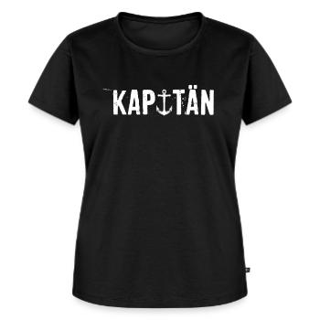 Kapitän - Frauen Premium Bio T-Shirt - Schwarz - Vorne - Selfina (174cm)