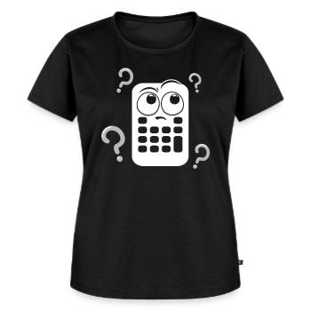 Calculatrice - T-shirt Premium bio Femme - noir - Devant - Selfina (174cm)